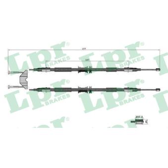 Tirette à câble, frein de stationnement LPR C0595B