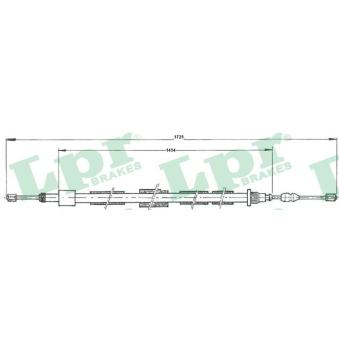 Tirette à câble, frein de stationnement LPR C0615B