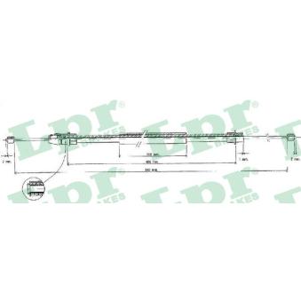 Tirette à câble, frein de stationnement LPR C0630B