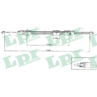 Tirette à câble, frein de stationnement LPR