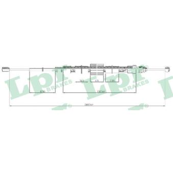Tirette à câble, frein de stationnement LPR C0716B