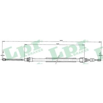 Tirette à câble, frein de stationnement LPR C0726B