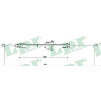 Tirette à câble, frein de stationnement LPR C0754B