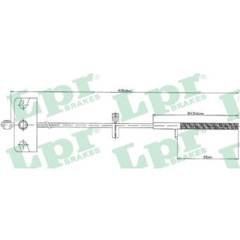 Tirette à câble, frein de stationnement LPR C0840B