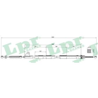 Tirette à câble, frein de stationnement LPR