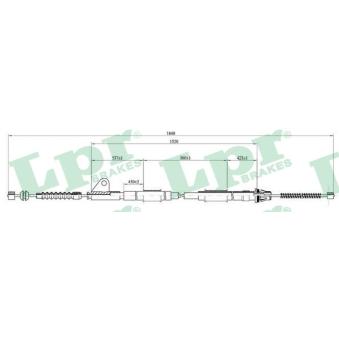 Tirette à câble, frein de stationnement LPR C0852B