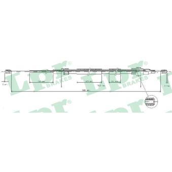 Tirette à câble, frein de stationnement LPR C0936B