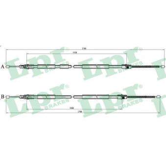 Tirette à câble, frein de stationnement LPR