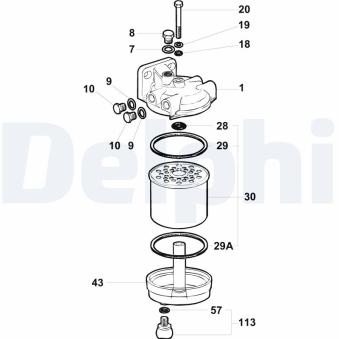 Filtre à carburant DELPHI 5836B710