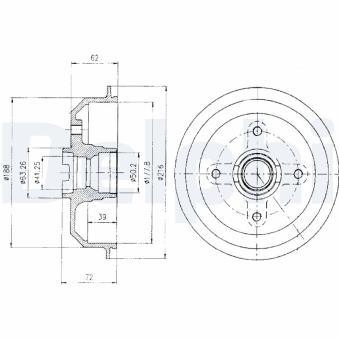 Tambour de frein DELPHI
