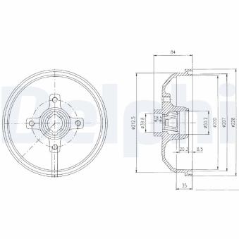 Tambour de frein DELPHI