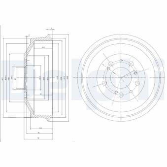 Tambour de frein DELPHI