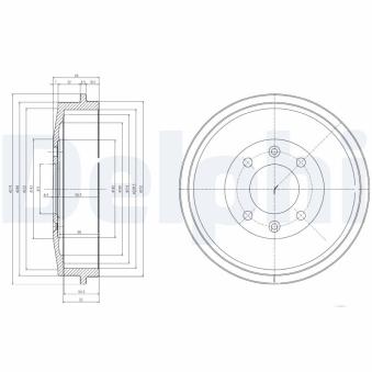 Tambour de frein DELPHI BF169