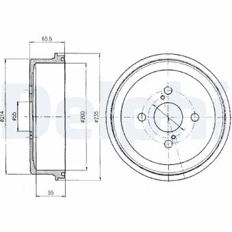 Tambour de frein DELPHI