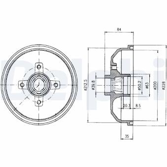 Tambour de frein DELPHI BF293