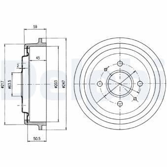 Tambour de frein DELPHI BF30