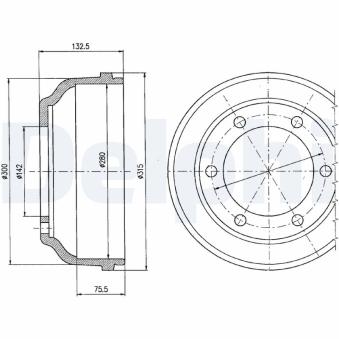 Tambour de frein DELPHI BF317