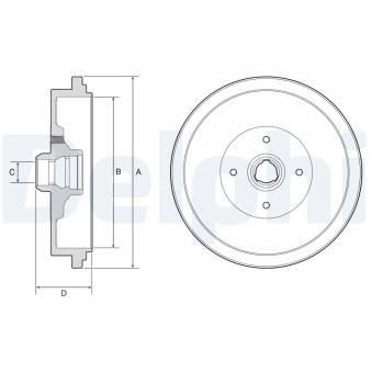 Tambour de frein DELPHI BF320
