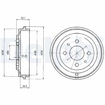 Tambour de frein DELPHI