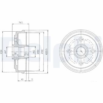 Tambour de frein DELPHI