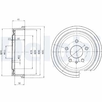 Tambour de frein DELPHI