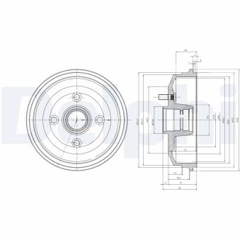 Tambour de frein DELPHI