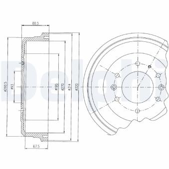 Tambour de frein DELPHI BF470