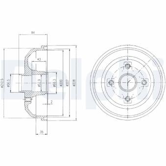 Tambour de frein DELPHI