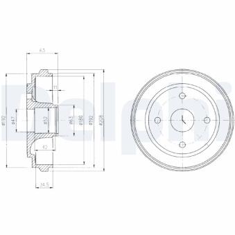 Tambour de frein DELPHI BF473