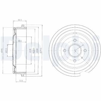 Tambour de frein DELPHI BF52
