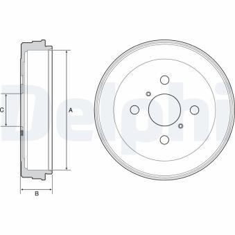 Tambour de frein DELPHI BF530