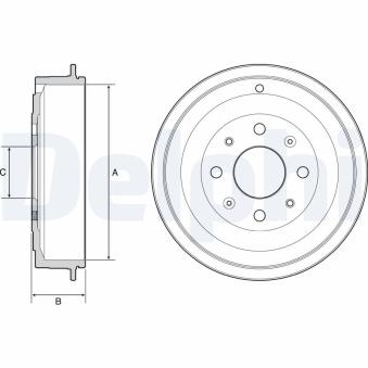 Tambour de frein DELPHI BF541