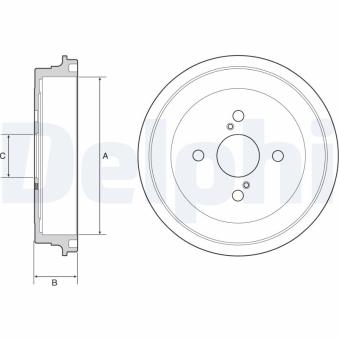 Tambour de frein DELPHI