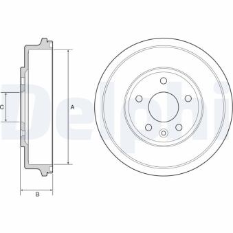 Tambour de frein DELPHI