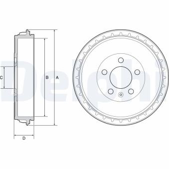Tambour de frein DELPHI