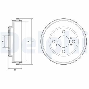 Tambour de frein DELPHI