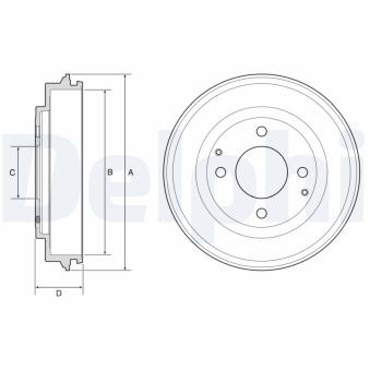 Tambour de frein DELPHI BF632