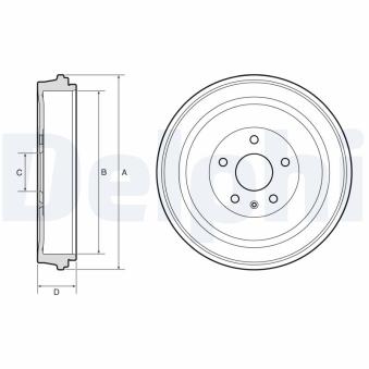 Tambour de frein DELPHI BF653