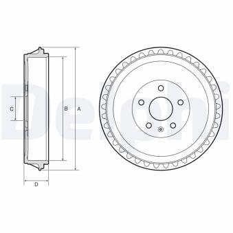 Tambour de frein DELPHI BF662