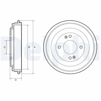 Tambour de frein DELPHI BF665