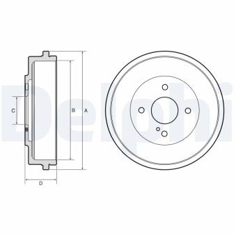 Tambour de frein DELPHI BF666