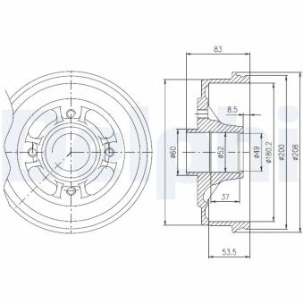 Tambour de frein DELPHI