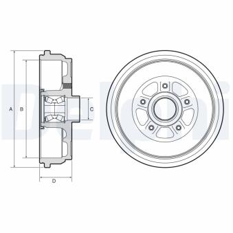 Tambour de frein DELPHI BFR656