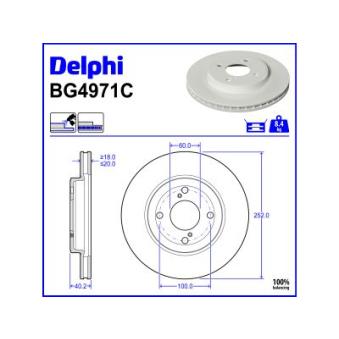 Jeu de 2 disques de frein avant DELPHI BG4971C