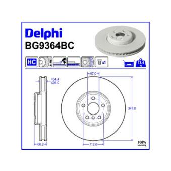 Disque de frein avant gauche DELPHI