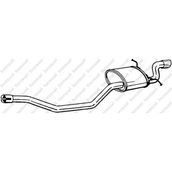 Silencieux arrière BOSAL 280-197