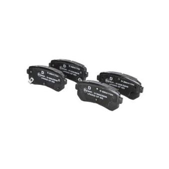 Jeu de 4 plaquettes de frein arrière DELPHI