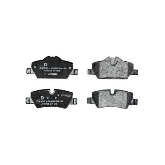 Jeu de 4 plaquettes de frein arrière DELPHI