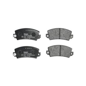 Jeu de 4 plaquettes de frein avant DELPHI