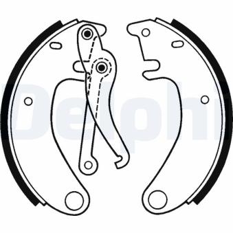 Jeu de mâchoires de frein DELPHI LS1158